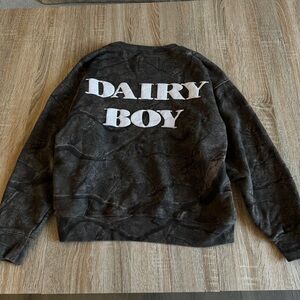 Dairy Boy River Camo Pink Puff Crewneck Sweater